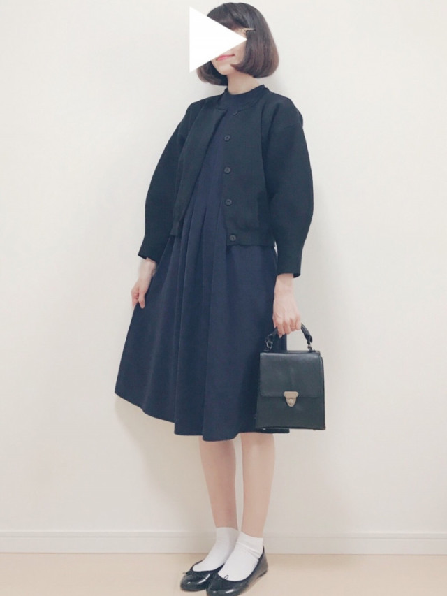 カーディガン ネイビー Dot＆Stripes CHILDWOMAN（ドットアンド