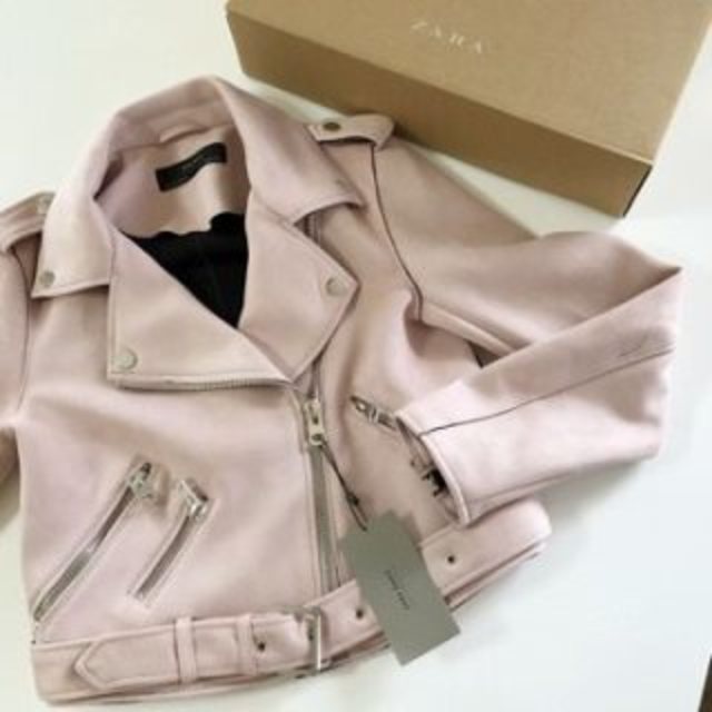 ピンク ライダースジャケット ZARA（ザラ）のファッションアイテム ...