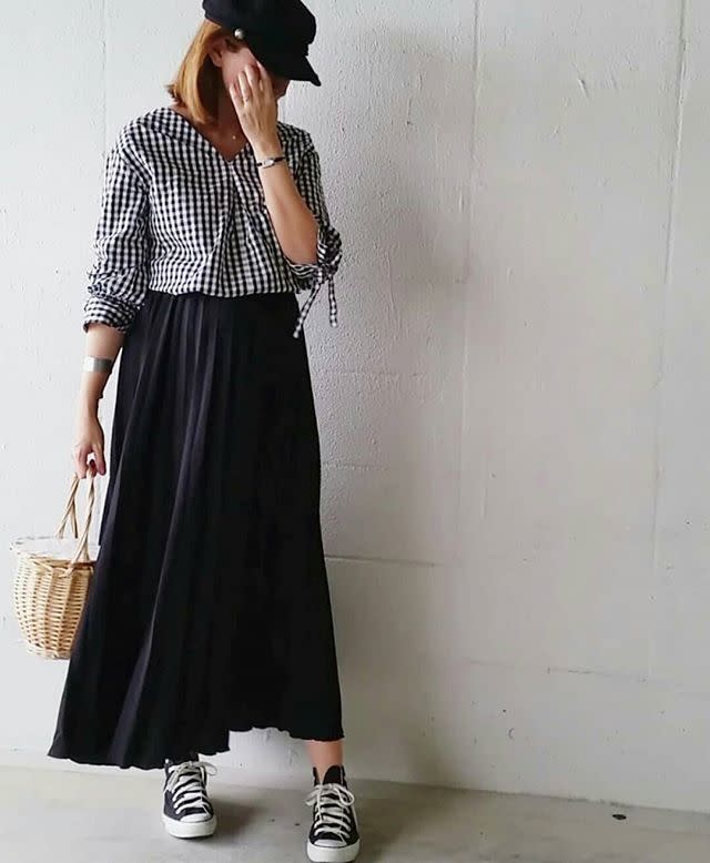 注目柄のギンガムチェックは、デザイン性のあるものをチョイス♡