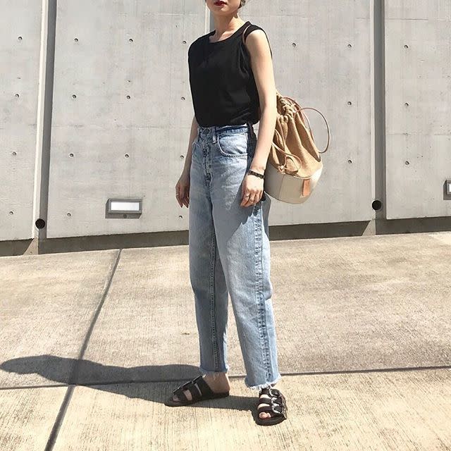 ブラック タンクトップ via j（ヴィアジェイ） x BLACK BY MOUSSY