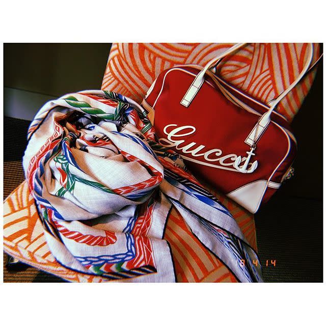 トートバッグ ホワイト ロゴ レッド スポーツ GUCCI（グッチ） x