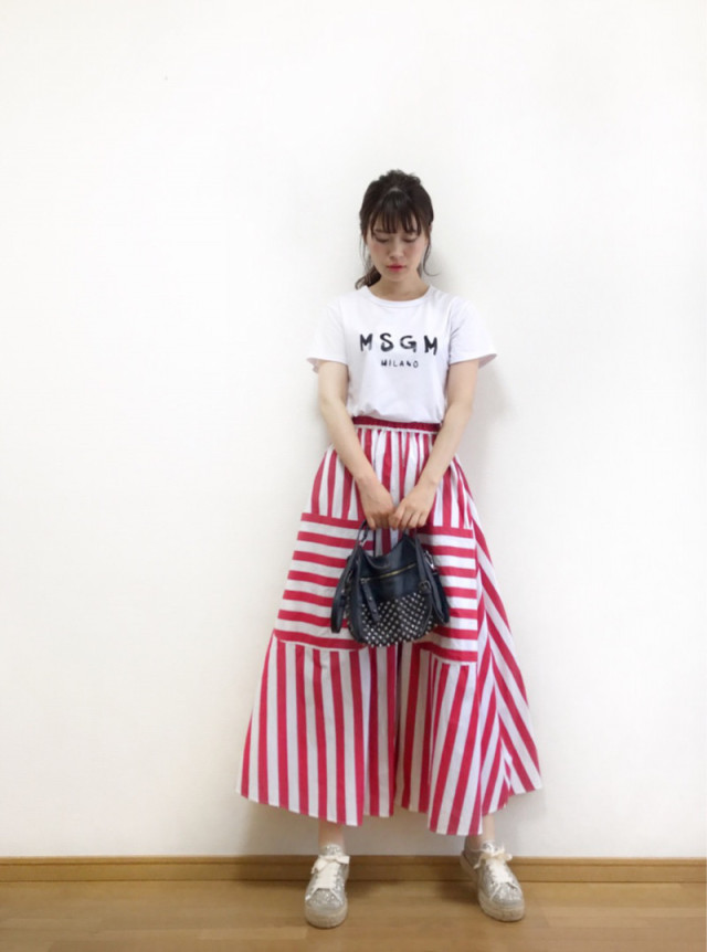 ホワイト Tシャツ ロゴ MSGM（エムエスジイエム） x CAROLINA GLASER