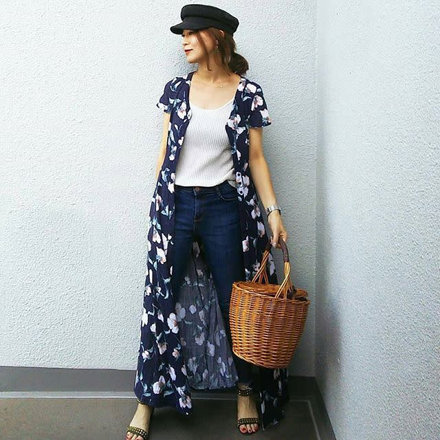 ブラック マリンキャップ MOUSSY（マウジー） x カゴバッグ ブラウン