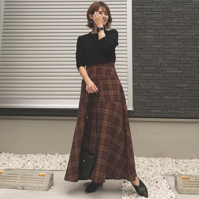 ADAM ET ROPE' チェックタイトスカート ブラック 38|ファッション ADAM ET ROPE' チェックタイトスカート ブラック 38|ファッション
