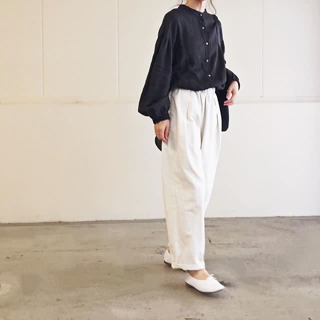 今っぽシルエットのワイドパンツ