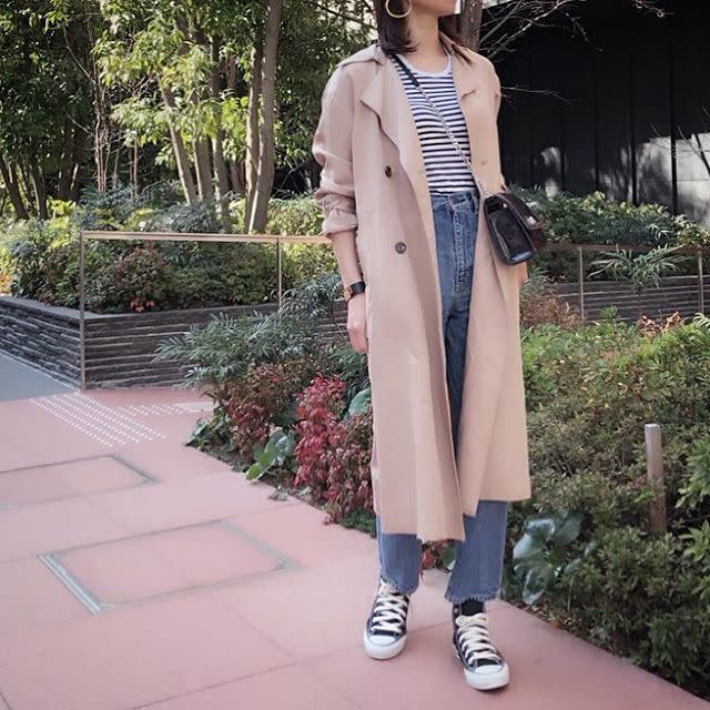 ベージュ トレンチコート x BORDERS at BALCONY(ボーダーズ ベージュ トレンチコート x BORDERS at BALCONY(ボーダーズ