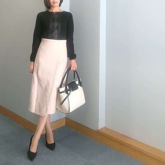 きちんと見えなら、やっぱりきれいめなミディスカート！