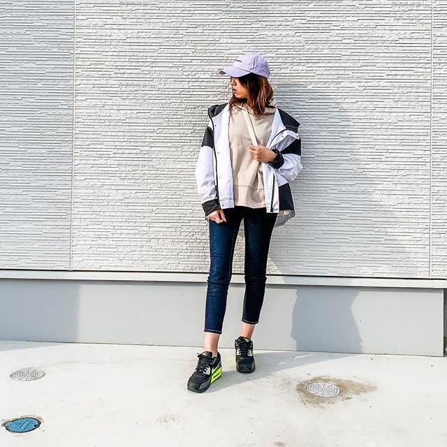 カジュアル メンズライク ストリート スポーツミックスで使えるキャップ ラベンダー しまむら X Avail アベイル ホワイト