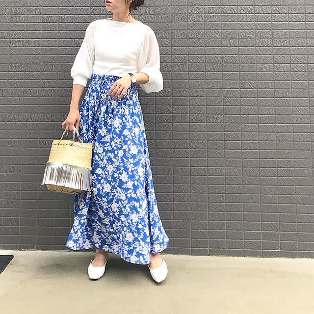 最安値挑戦】 ZARA ザラ 花柄 ワンピ 水色 ロングワンピ hideout.lk