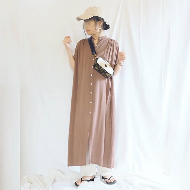 コーデ要らずのロングワンピースなら、お出かけも楽ちん♪