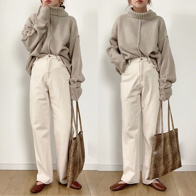 首元まですっぽり包みこむ♡ 「ボリュームタートルネックニット」