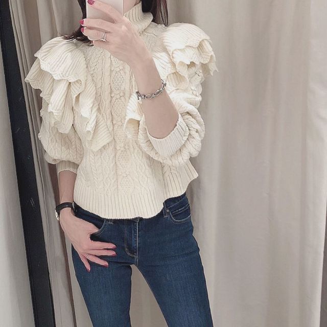 ZARA フリル ニット