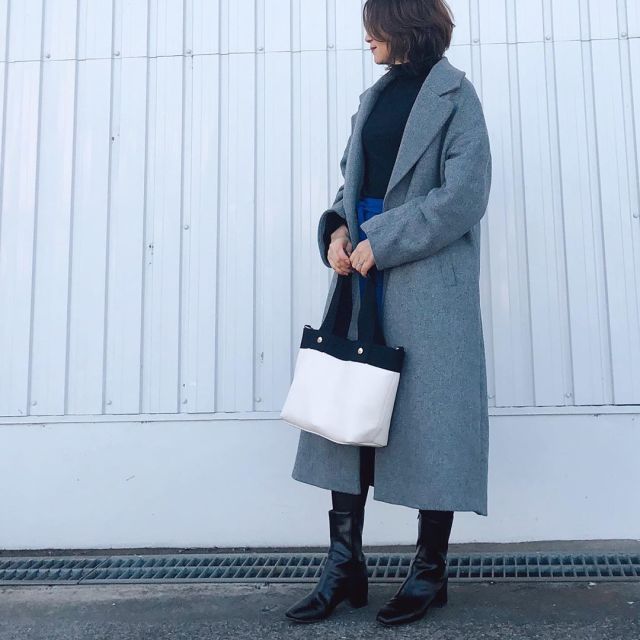 3｜グレー・ベージュのチェスターコート