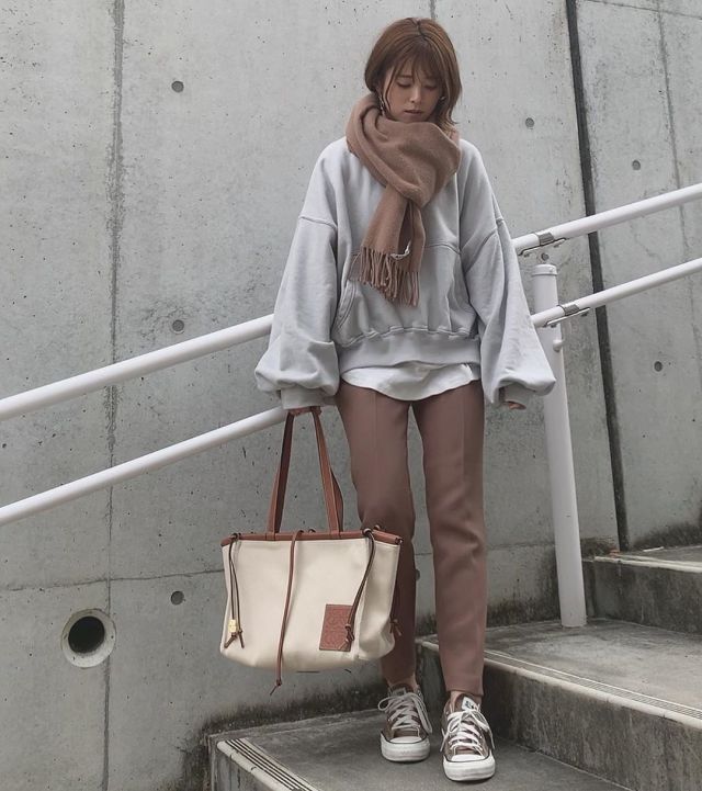 ブラウン マフラー ACNE STUDIOS（アクネストゥディオズ） x LOEWE