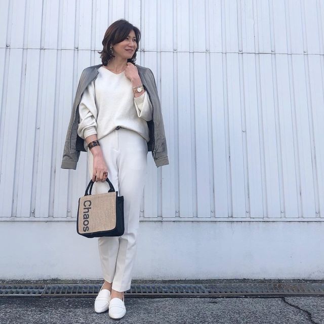 若作り感なし！ 大人世代に似合うナチュラルなホワイトコーデ