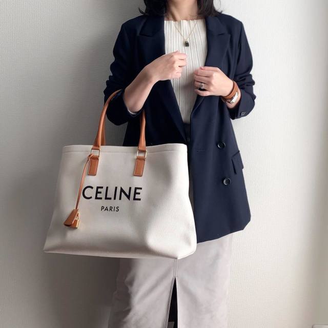 トートバッグ ホワイト ロゴ キャンバス 無地 CELINE(セリーヌ トートバッグ ホワイト ロゴ キャンバス 無地 CELINE(セリーヌ