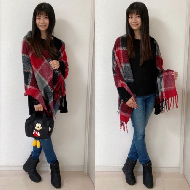 秋 カジュアル シンプル キレカジ きれい系で使えるチェック レッド ストール フリンジ しまむら シマムラ X 無地 Zara ザラ 秋 カジュアル シンプル キレカジ きれい系で使えるチェック レッド ストール フリンジ しまむら シマムラ X 無地 Zara ザラ
