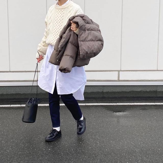 やさしいブラウンのダウン｜ナチュラル派にイチ押し！