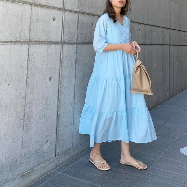 水色ワンピース 芳ばしい 水色ワンピース 芳ばしい