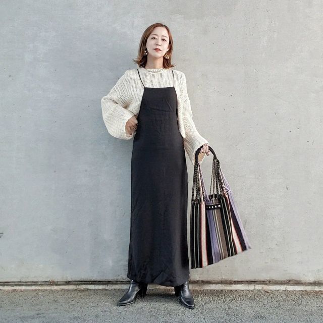 ブラック トートバッグ ストライプ パープル MARNI（マルニ） x 無地