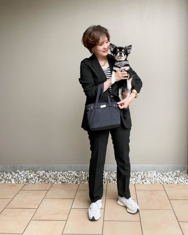 【40代50代コーデ1】無印良品のボーダートップス