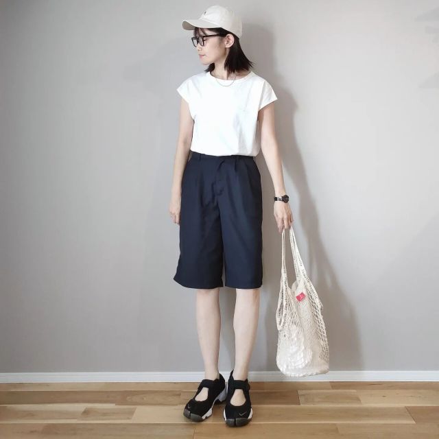 バーベキューも水遊びも存分に楽しめる「Tシャツ×ハーフパンツのコーデ」