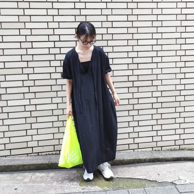 【4】カフタン風ワンピース・キーネックワンピース