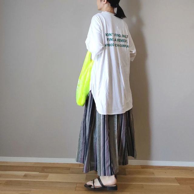 7月のライブコーデ2｜座席指定ならでは「バックプリントTシャツ×スカート」
