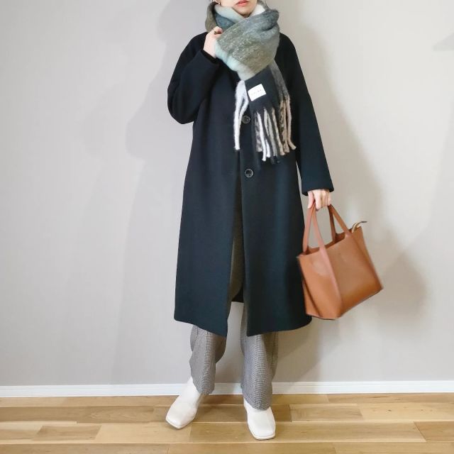 【チェック柄パンツ2】ロングコート