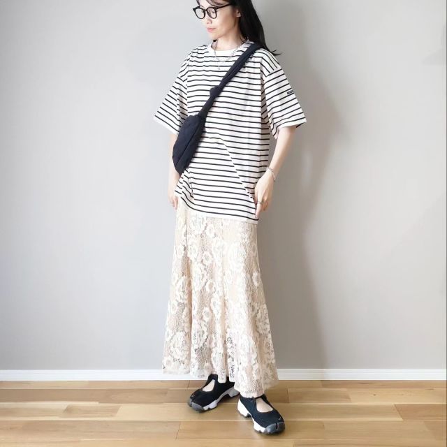 7｜「ロング丈のマーメイドスカート」に合わせる