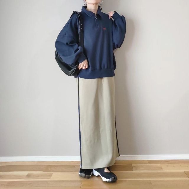 【3】ウエストゴムのロングスカート