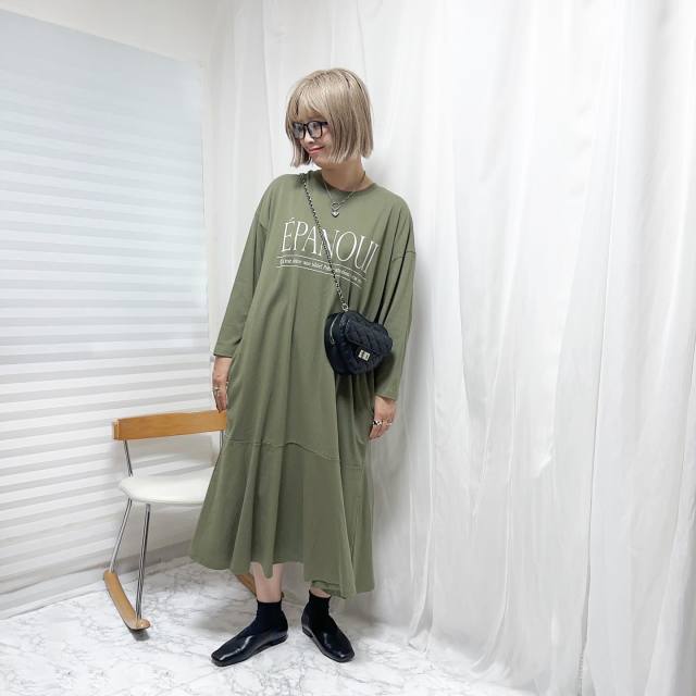 しまむらのカジュアルワンピースは大人小物でクラスアップ！