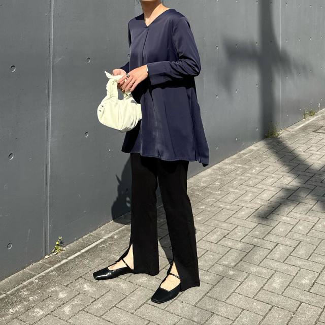 【50代の楽な服2】裾広がりのチュニック
