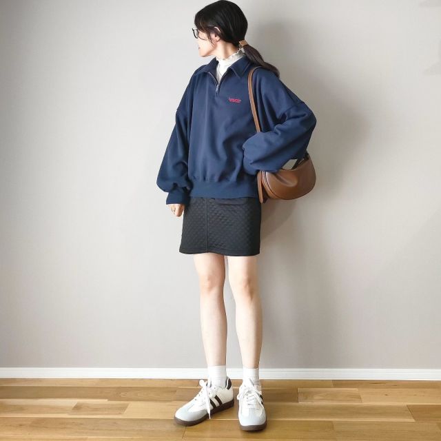ハーフジッププルオーバー