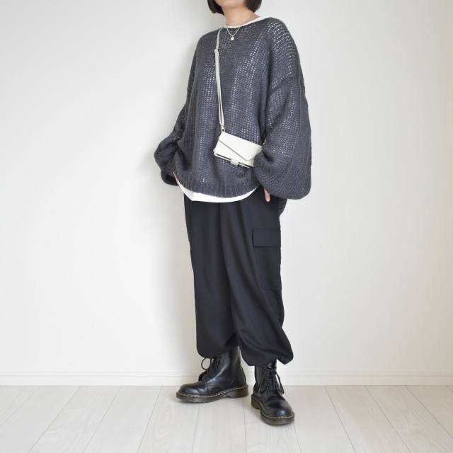 透かし編みニットならシンプルコーデが着るだけおしゃれに！