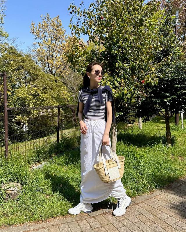 【40代の観戦コーデ2】屋外にいる時間が長そうなら日除け対策を万全に！