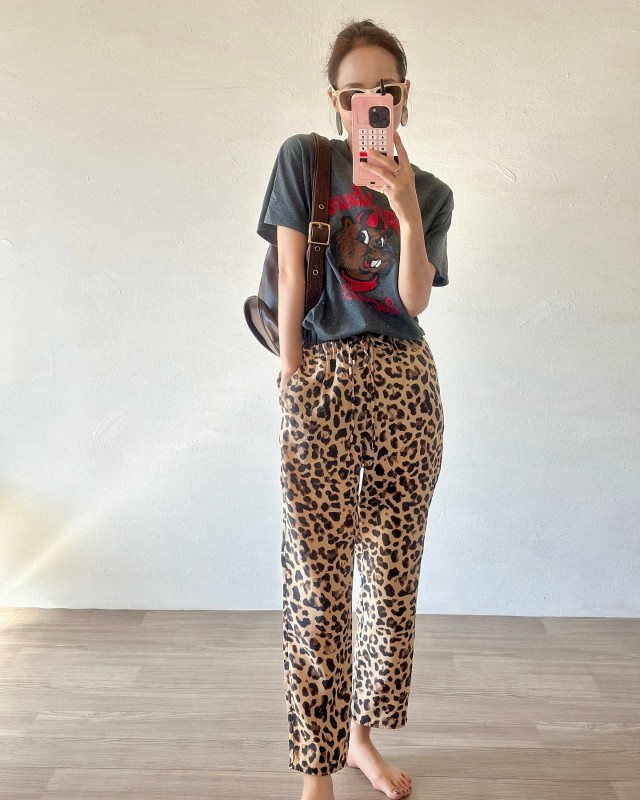 【レオパード柄パンツ】半袖Tシャツ・ノースリーブトップス
