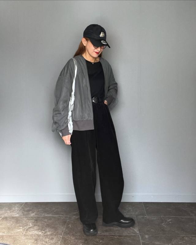 ブルゾン×休日コーデ