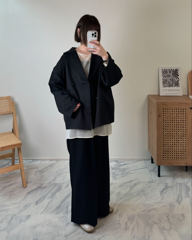 【シアープルオーバーの上に着る服4】ジャケット