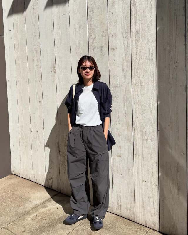 【BBQの服装で汚れにくい色2】チャコールグレー