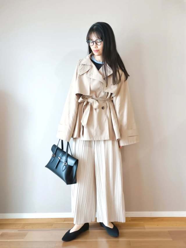【4月におすすめのアウター2】短めトレンチコート