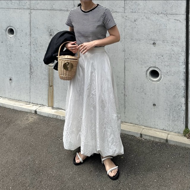 ボーダーTシャツはハリのある生地感＆美しいシルエットを！