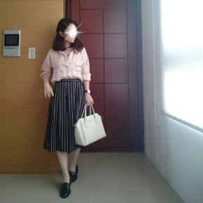 guのリネンシャツ×ガウチョパンツで、ナチュラルフェミニンなお仕事服♪