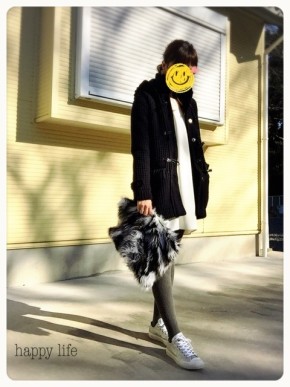 お気に入りのコクーンワンピ♡