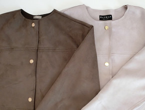 ブラウン スエード ノーカラー コートのコーディネート一覧 Cbk カブキ