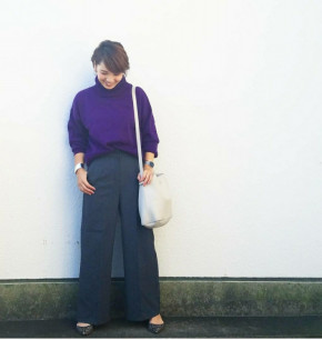 生産的 塊 五十 パープル タートルネック コーデ Lamanifpourtousalondres Com