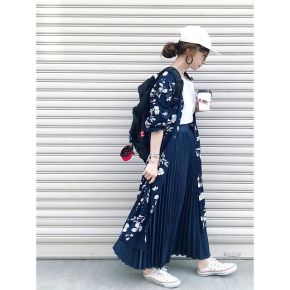 ブルー ガウン フラワープリントのコーディネート一覧 Cbk カブキ