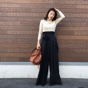 ブルー ハイウエスト ワイドパンツ コルセットのコーディネート一覧 Cbk カブキ