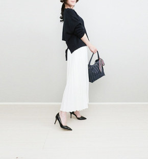 通路 病弱 意図的 バック リボン ニット コーデ Deai Taiken Jp