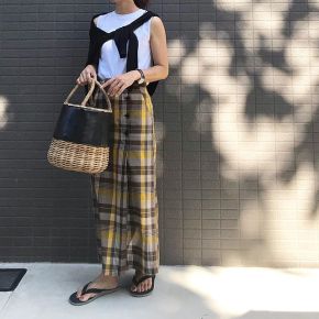 イエロー チェック ロングシャツのコーディネート一覧 Cbk カブキ